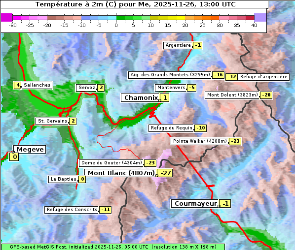 Temperatur, 26. 11. 2025
