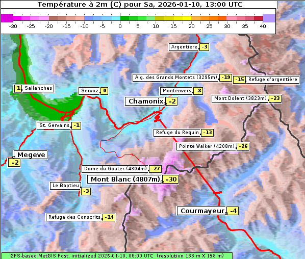 Temperatur, 10. 1. 2026