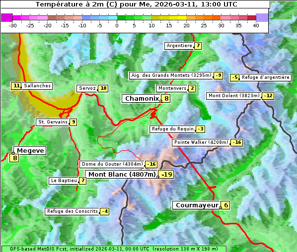 Temperatur, 11. 3. 2026