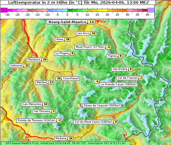 Temperatur, 6. 4. 2026