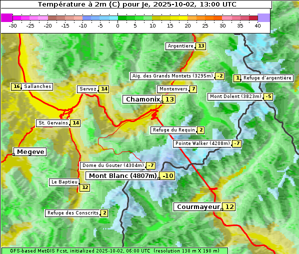 Temperatur, 2. 10. 2025