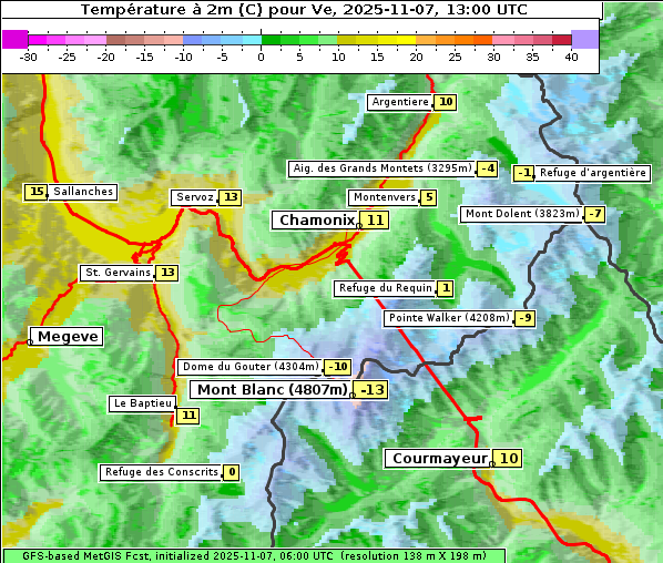 Temperatur, 7. 11. 2025