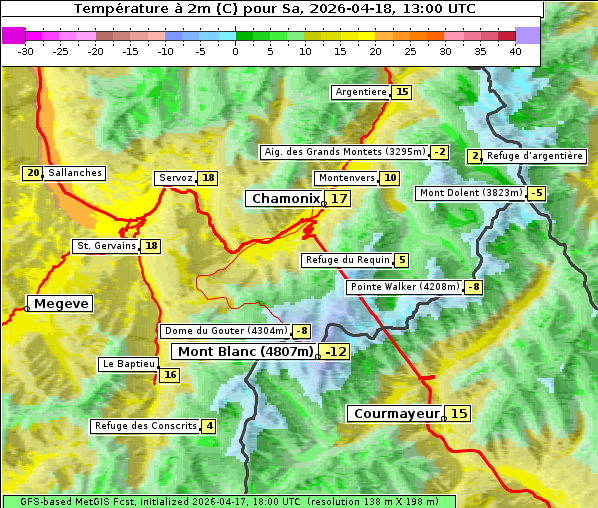 Temperatur, 18. 4. 2026