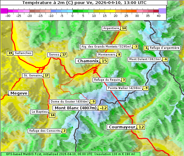 Temperatur, 10. 4. 2026