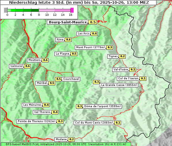 Niederschlag, 26. 10. 2025