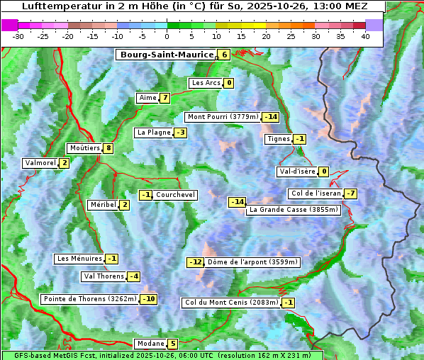 Temperatur, 26. 10. 2025