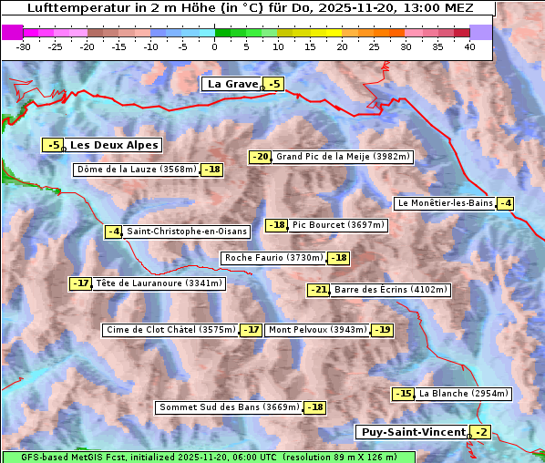 Temperatur, 20. 11. 2025