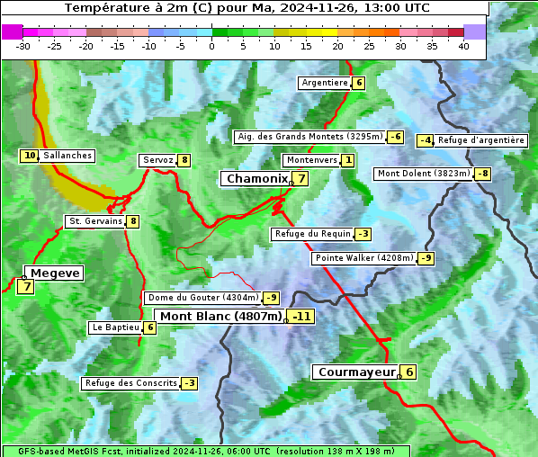 Temperatur, 26. 11. 2024