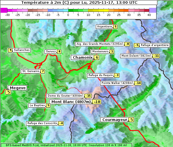 Temperatur, 17. 11. 2025