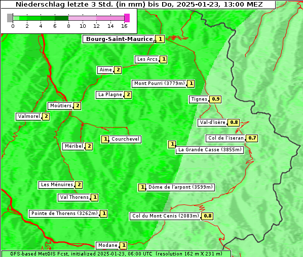 Niederschlag, 23. 1. 2025