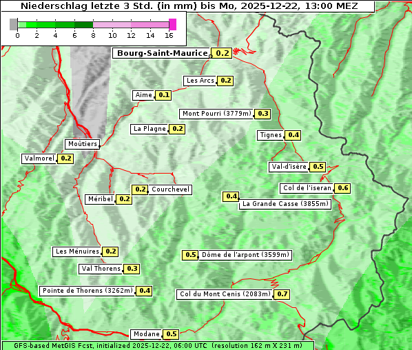 Niederschlag, 22. 12. 2025