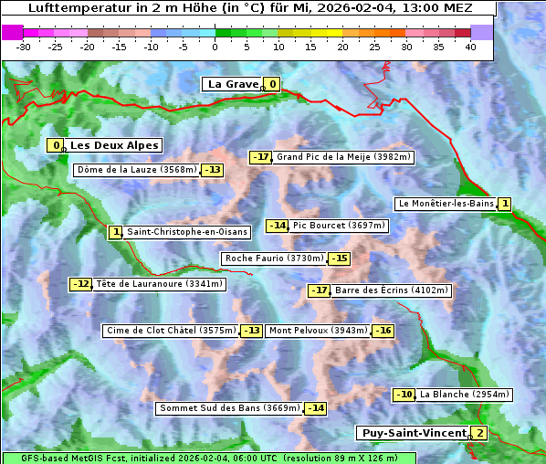 Temperatur, 4. 2. 2026
