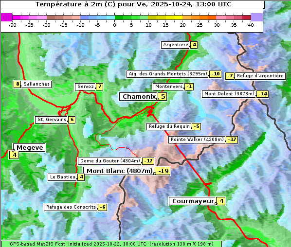 Temperatur, 24. 10. 2025