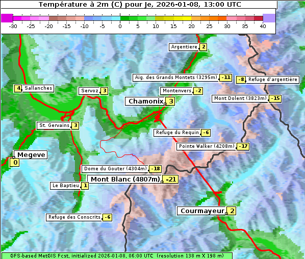 Temperatur, 8. 1. 2026