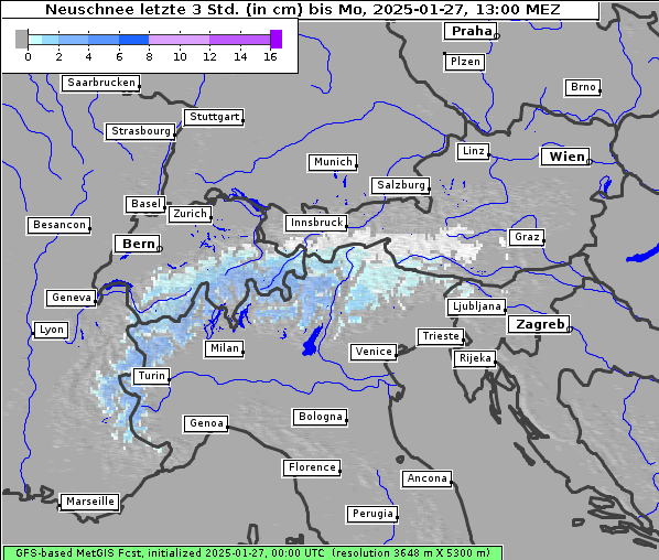 Neuschnee, 27. 1. 2025