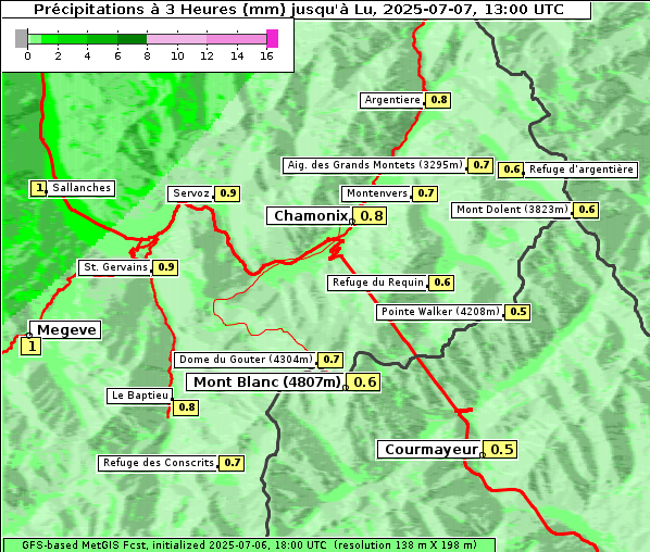 Niederschlag, 7. 7. 2025