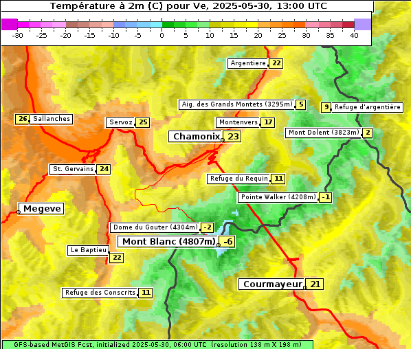 Temperatur, 30. 5. 2025