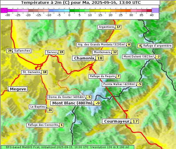 Temperatur, 16. 9. 2025