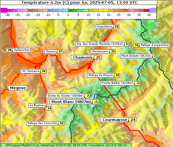 Temperatur, 5. 7. 2025