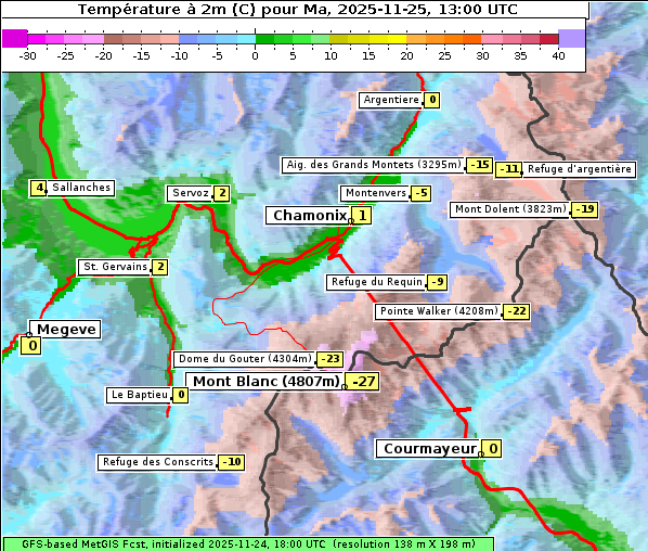 Temperatur, 25. 11. 2025
