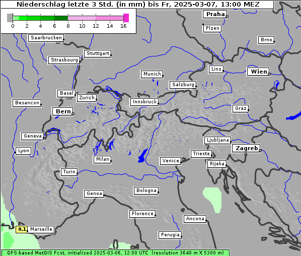 Niederschlag, 7. 3. 2025