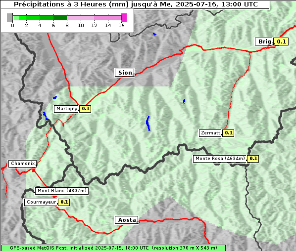 Niederschlag, 16. 7. 2025