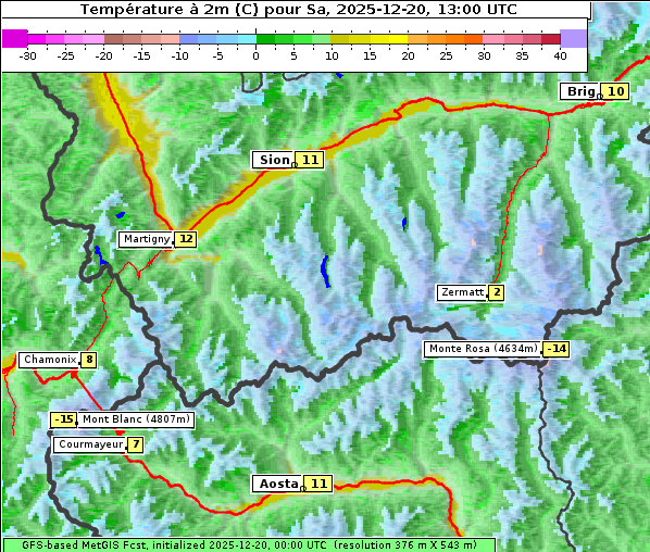 Temperatur, 20. 12. 2025
