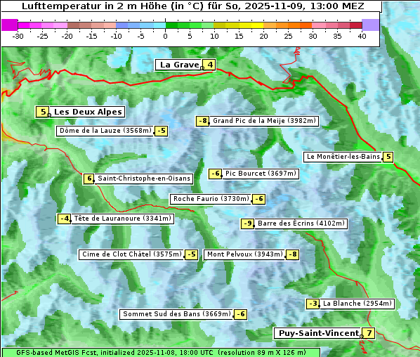 Temperatur, 9. 11. 2025