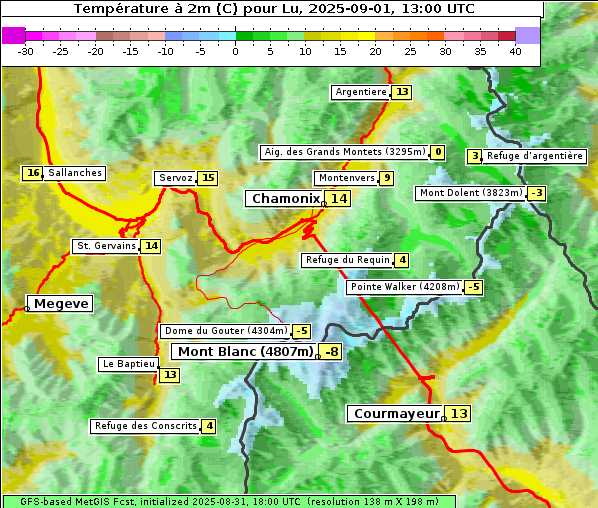 Temperatur, 1. 9. 2025