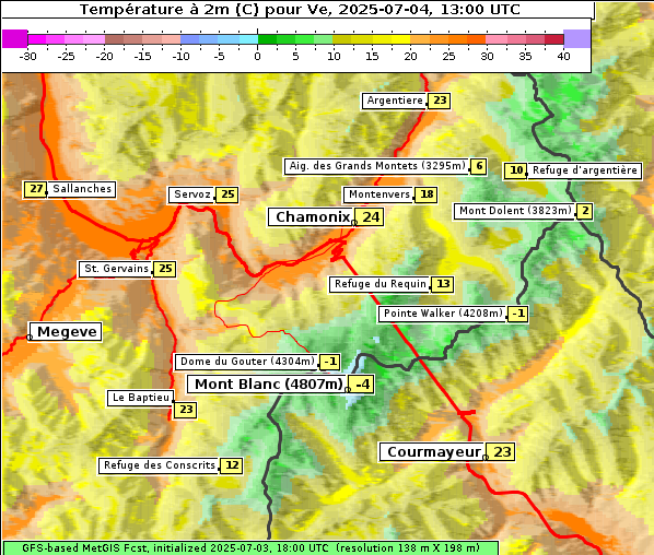 Temperatur, 4. 7. 2025