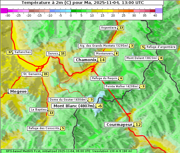 Temperatur, 4. 11. 2025