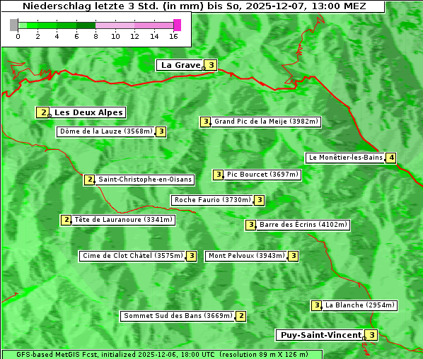 Niederschlag, 7. 12. 2025
