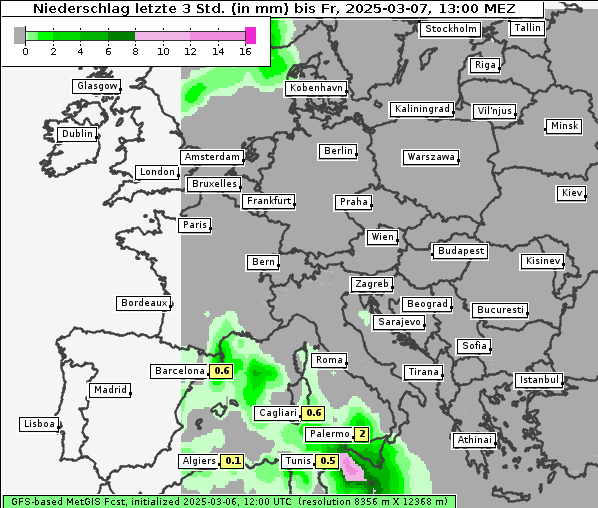 Niederschlag, 7. 3. 2025