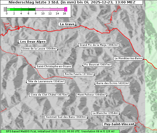 Niederschlag, 23. 12. 2025