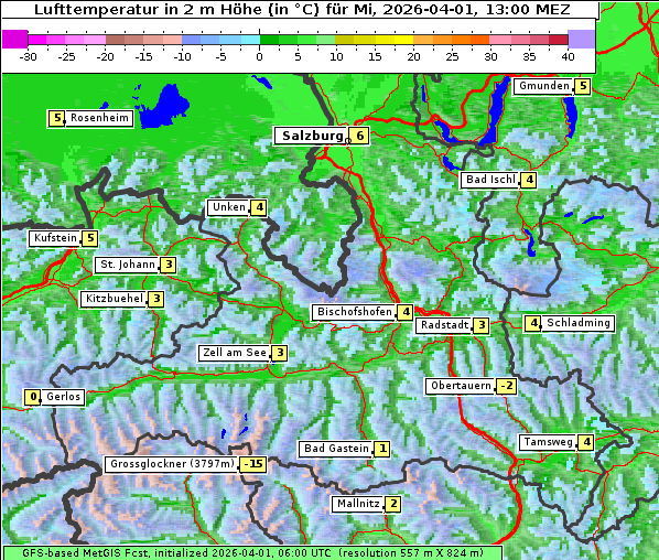 Temperatur, 1. 4. 2026