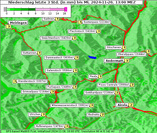 Niederschlag, 20. 11. 2024