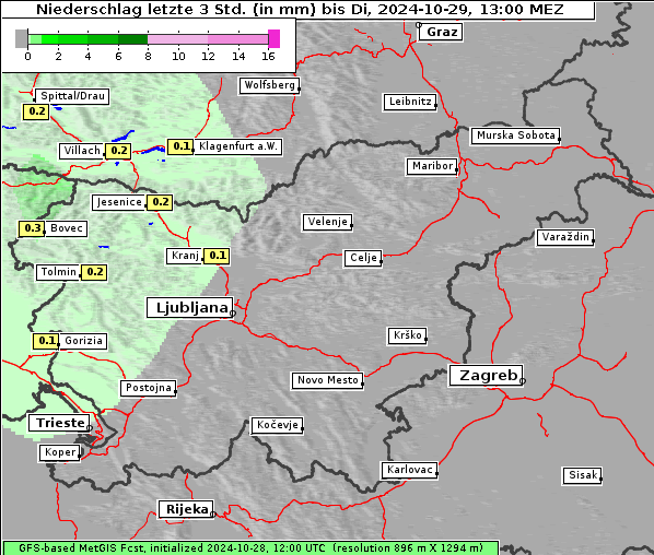 Niederschlag, 29. 10. 2024