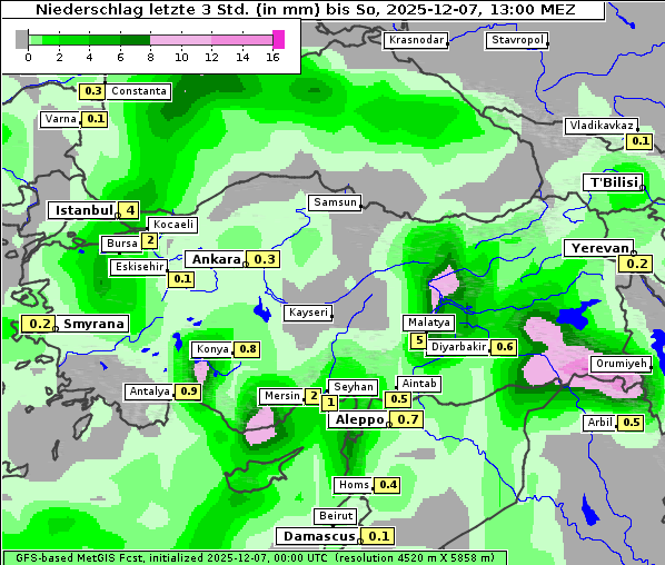 Niederschlag, 7. 12. 2025