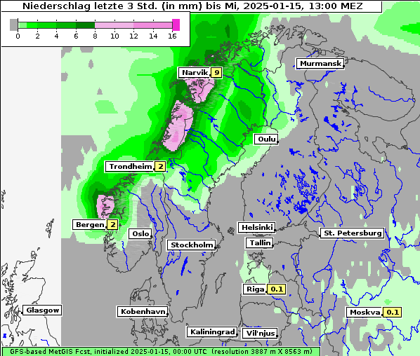 Niederschlag, 15. 1. 2025