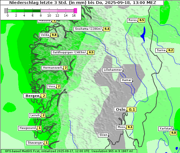 Niederschlag, 18. 9. 2025