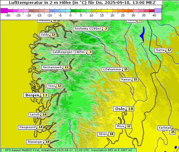 Temperatur, 18. 9. 2025