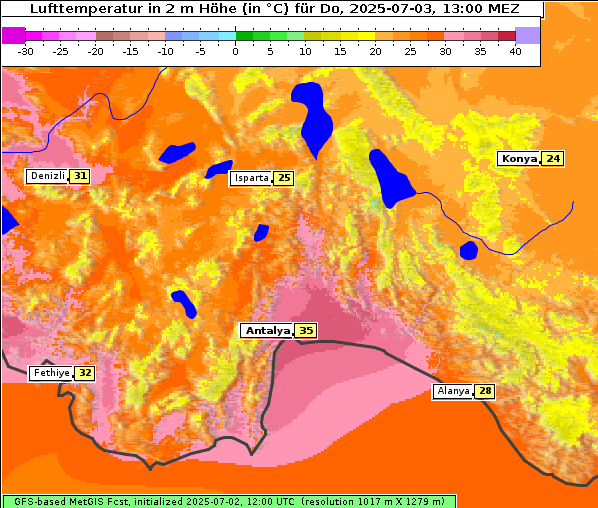 Temperatur, 3. 7. 2025