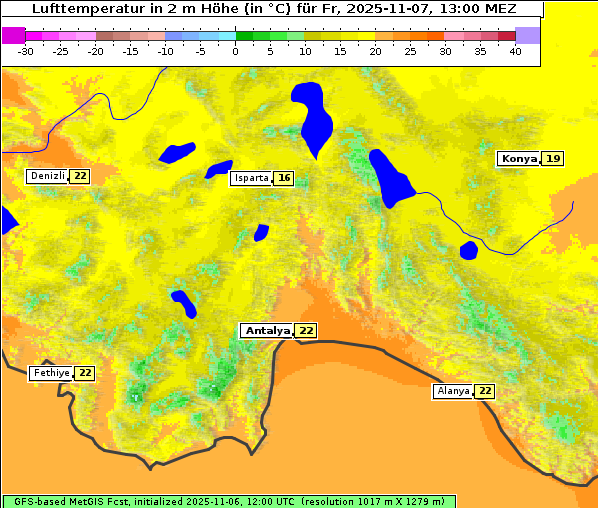 Temperatur, 7. 11. 2025