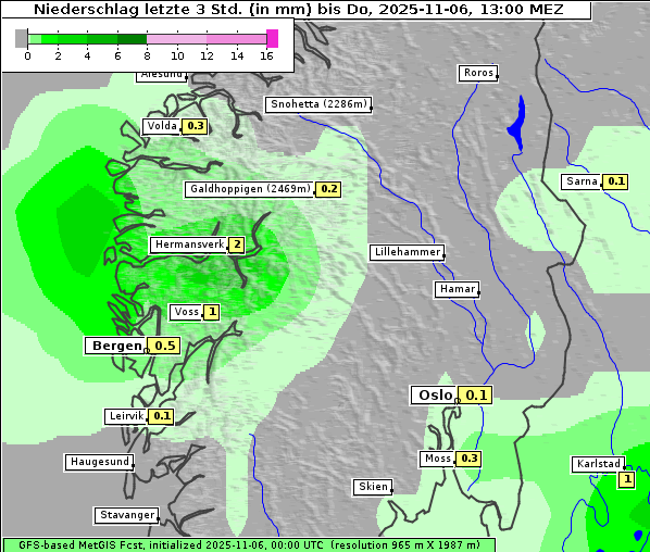 Niederschlag, 6. 11. 2025