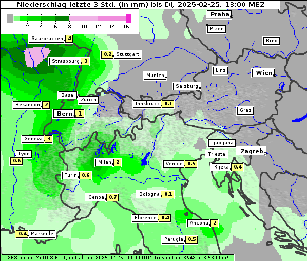 Niederschlag, 25. 2. 2025