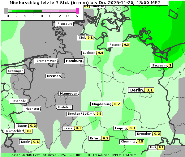 Niederschlag, 20. 11. 2025