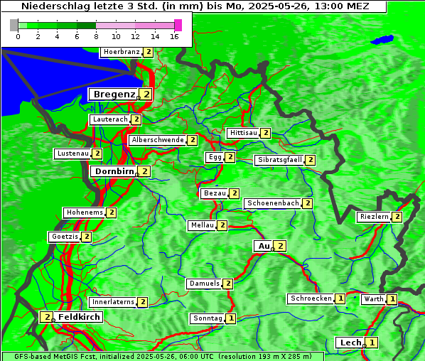 Niederschlag, 26. 5. 2025
