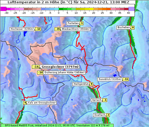 Temperatur, 21. 12. 2024