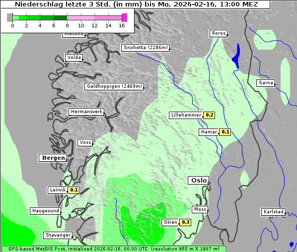 Niederschlag, 16. 2. 2026