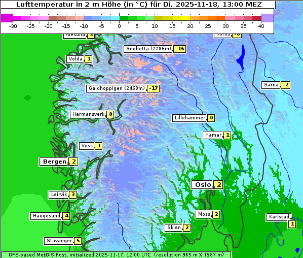 Temperatur, 18. 11. 2025
